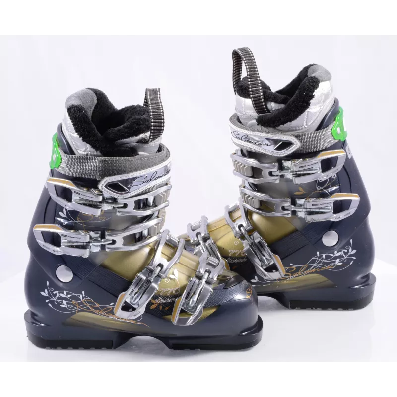Dames Skischoenen SALOMON DIVINE 770, Extended Lever, Micro, Macro, Canting, Black/gold - Afbeelding 2