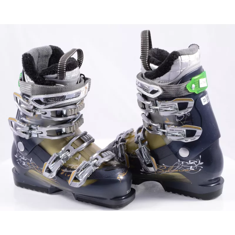 Dames Skischoenen SALOMON DIVINE 770, Extended Lever, Micro, Macro, Canting, Black/gold