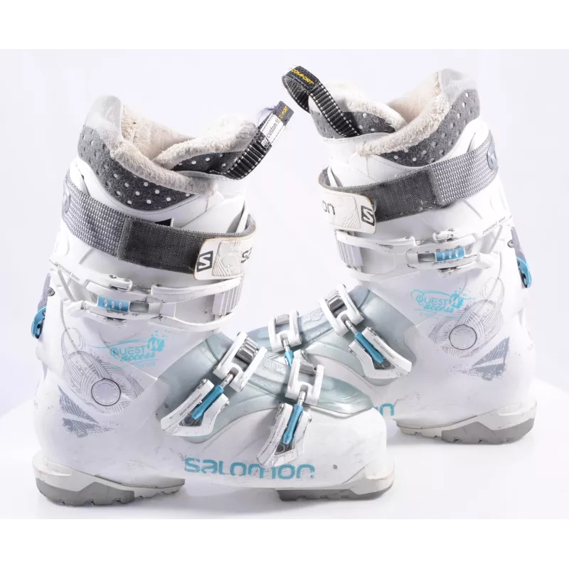 Dames Skischoenen SALOMON QUEST ACCESS 50 W, SKI/WALK, Oversized Lever, My Custom Fit, Micro, White/blue - Afbeelding 2