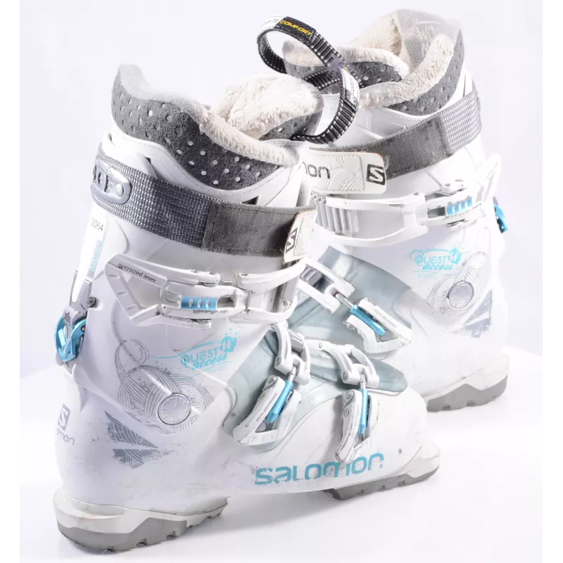 Dames Skischoenen SALOMON QUEST ACCESS 50 W, SKI/WALK, Oversized Lever, My Custom Fit, Micro, White/blue - Afbeelding 3