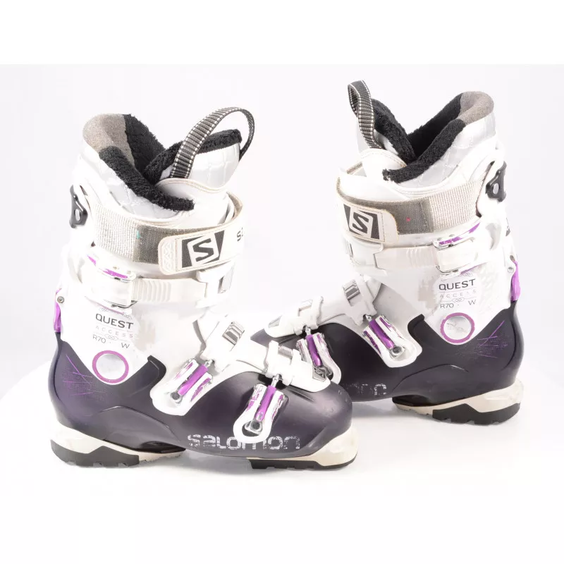 Dames Skischoenen SALOMON QUEST ACCESS R70 W Purple/white, SKI/WALK, Ratchet Buckle, Micro, Macro - Afbeelding 2