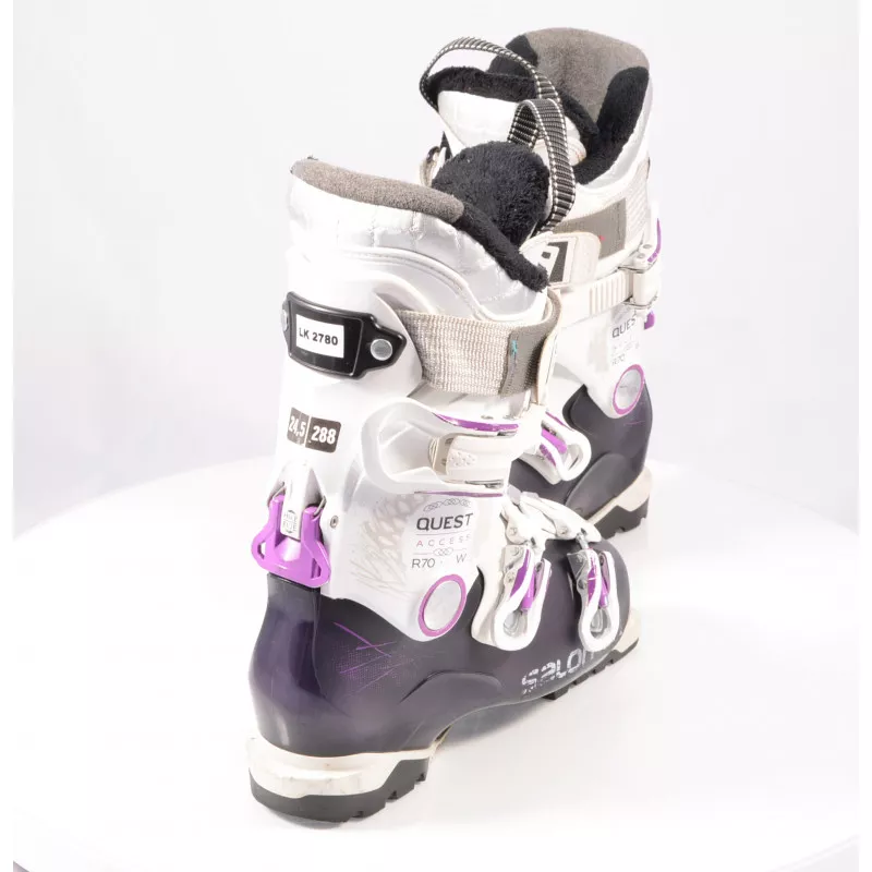 Dames Skischoenen SALOMON QUEST ACCESS R70 W Purple/white, SKI/WALK, Ratchet Buckle, Micro, Macro - Afbeelding 3