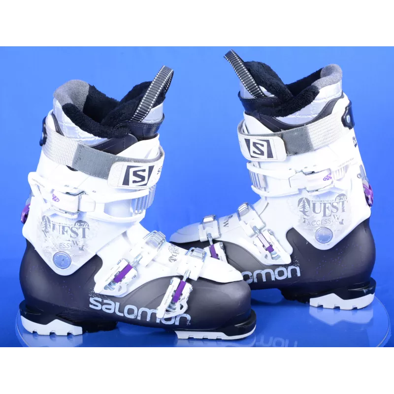 Dames Skischoenen SALOMON QUEST ACCESS R70 W, SKI/WALK, Ratchet Buckle, Black/purple - Afbeelding 2