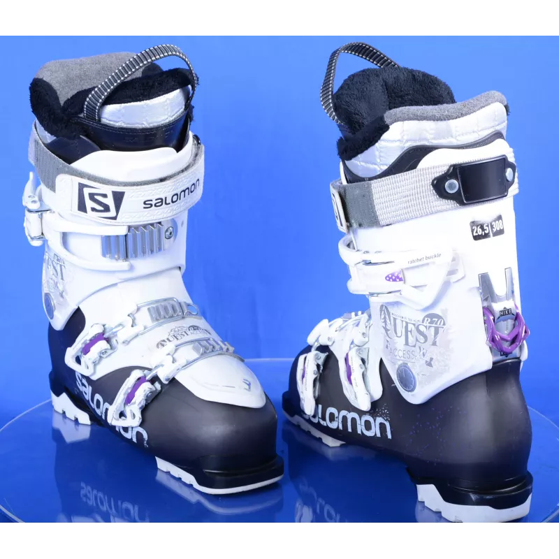 Dames Skischoenen SALOMON QUEST ACCESS R70 W, SKI/WALK, Ratchet Buckle, Black/purple - Afbeelding 6