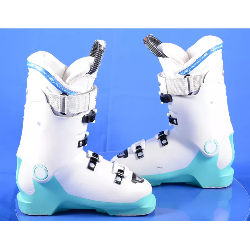 Dames Skischoenen SALOMON X MAX 90 W, MY Custom Fit 3D, THERMO, OVERSIZED Pivot, CUSTOM Shell, WHITE/green ( TOP Staat ) - Afbeelding 5