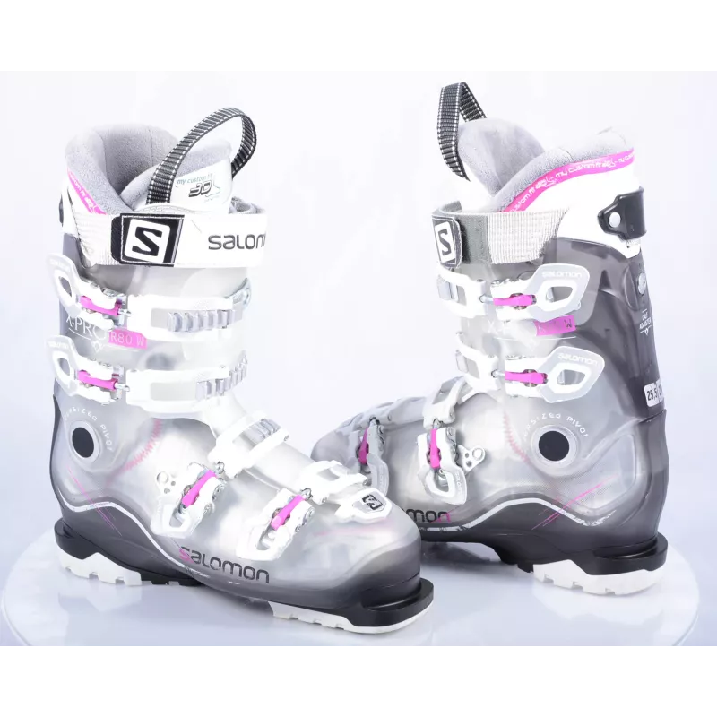 Dames Skischoenen SALOMON X-PRO W R80 Transp/cykl, Oversized Pivot, My Custom Fit 3D, Micro, Macro