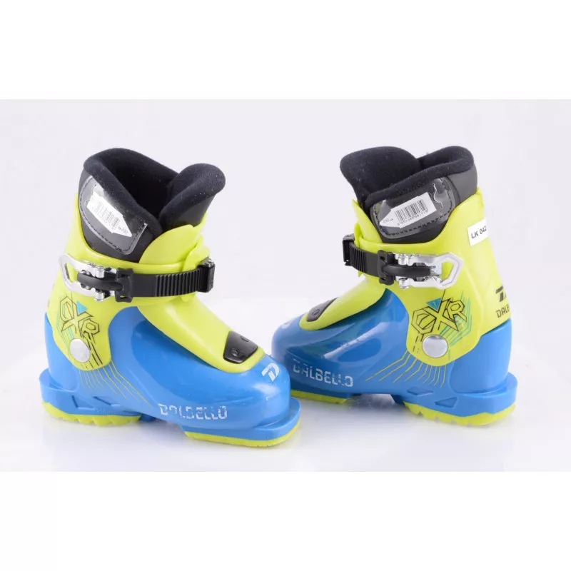 Kinder Skischoenen DALBELLO CXR 1, 2019 Ratchet Buckle, BLUE/yellow ( TOP Staat )