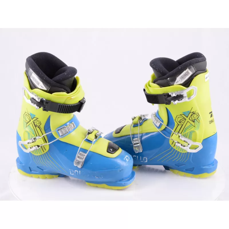 Kinder Skischoenen DALBELLO CXR 3, 2019 Ratchet Buckle, BLUE/yellow ( TOP Staat )