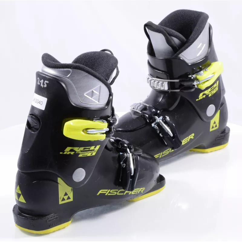Kinder Skischoenen FISCHER RC4 Jr 20, Thermoshape, BLACK/yellow - Afbeelding 3