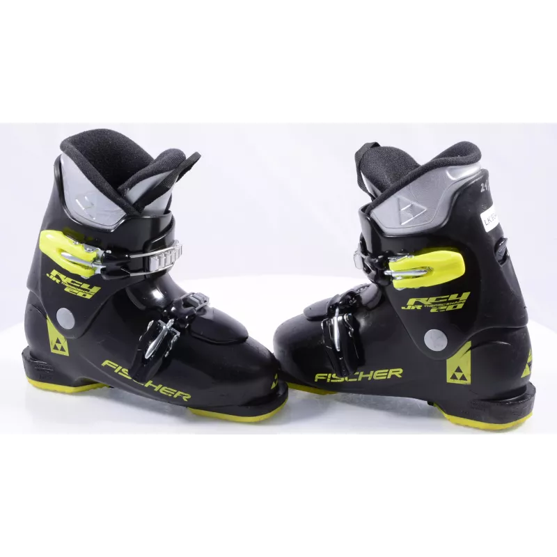 Kinder Skischoenen FISCHER RC4 Jr 20, Thermoshape, BLACK/yellow