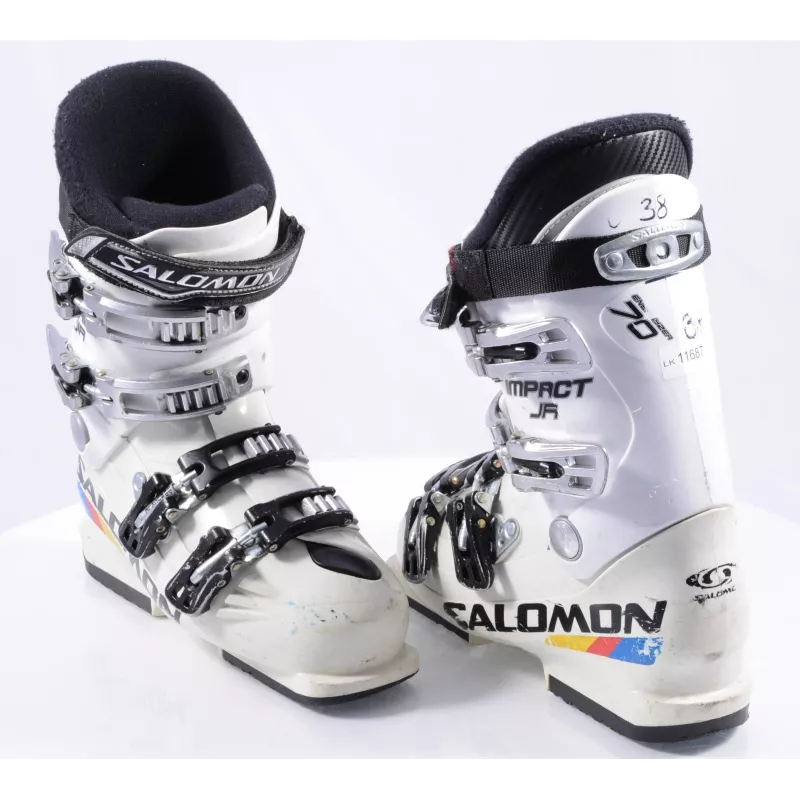Kinder Skischoenen SALOMON IMPACT JR, Energyzer 70, 3D Buckle, White - Afbeelding 7