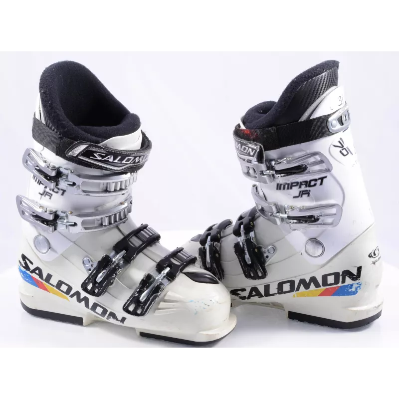 Kinder Skischoenen SALOMON IMPACT JR, Energyzer 70, 3D Buckle, White