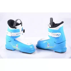 Kinder Skischoenen SALOMON T1 YETI, RATCHET Buckle, BLUE/white ( TOP Staat )