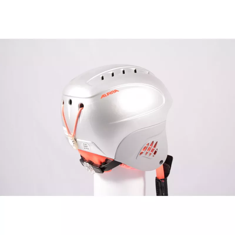 Skihelm/snowboardhelm ALPINA CARAT 2019, Silver/orange, Verstelbaar ( TOP Staat ) - Afbeelding 3
