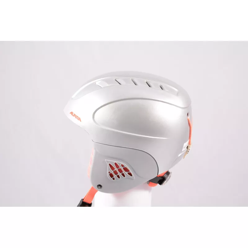 Skihelm/snowboardhelm ALPINA CARAT 2019, Silver/orange, Verstelbaar ( TOP Staat ) - Afbeelding 6