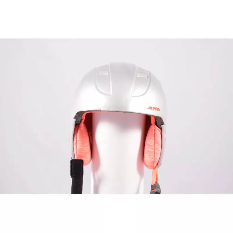 Skihelm/snowboardhelm ALPINA CARAT 2019, Silver/orange, Verstelbaar ( TOP Staat ) - Afbeelding 8