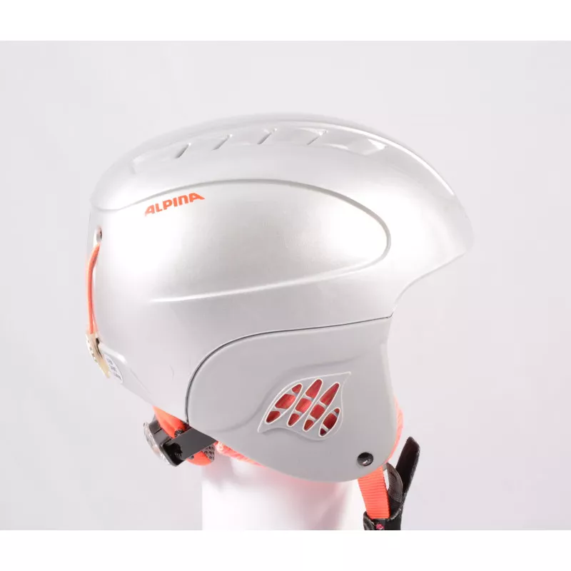 Skihelm/snowboardhelm ALPINA CARAT 2019, Silver/orange, Verstelbaar ( TOP Staat )