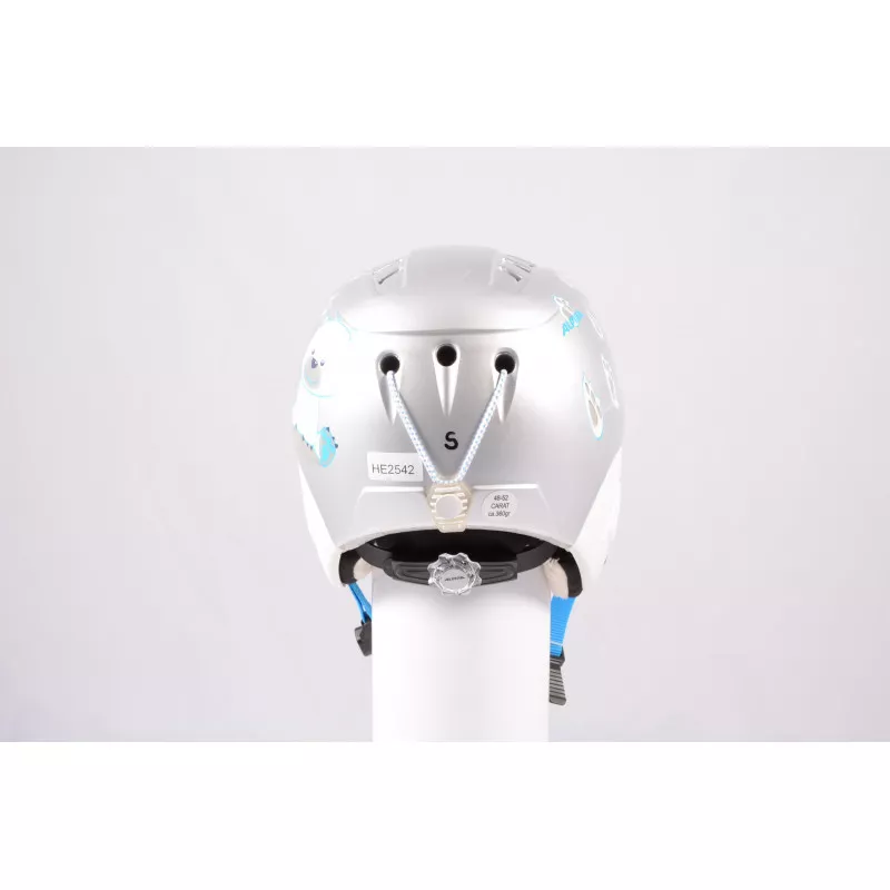 Skihelm/snowboardhelm ALPINA CARAT BEAR, Silver, Verstelbaar ( TOP Staat ) - Afbeelding 4