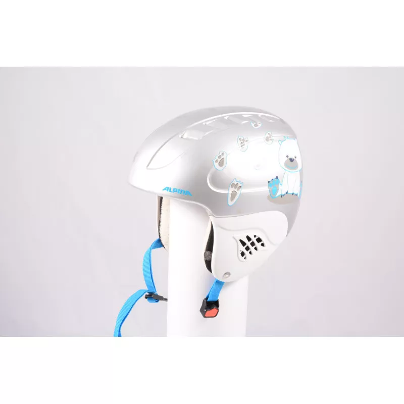 Skihelm/snowboardhelm ALPINA CARAT BEAR, Silver, Verstelbaar ( TOP Staat ) - Afbeelding 7