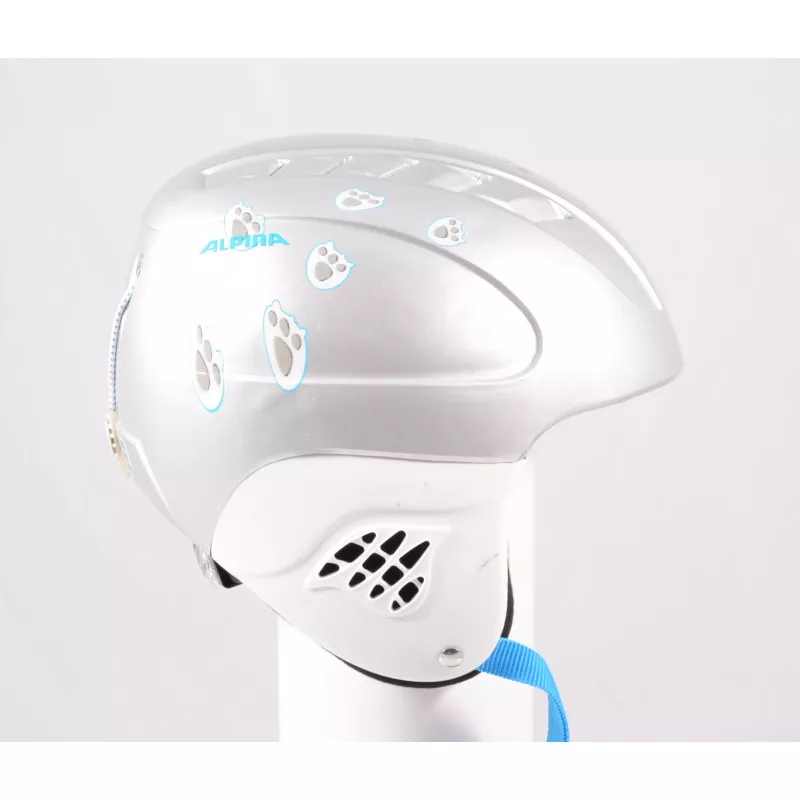 Skihelm/snowboardhelm ALPINA CARAT BEAR, Silver, Verstelbaar ( TOP Staat )