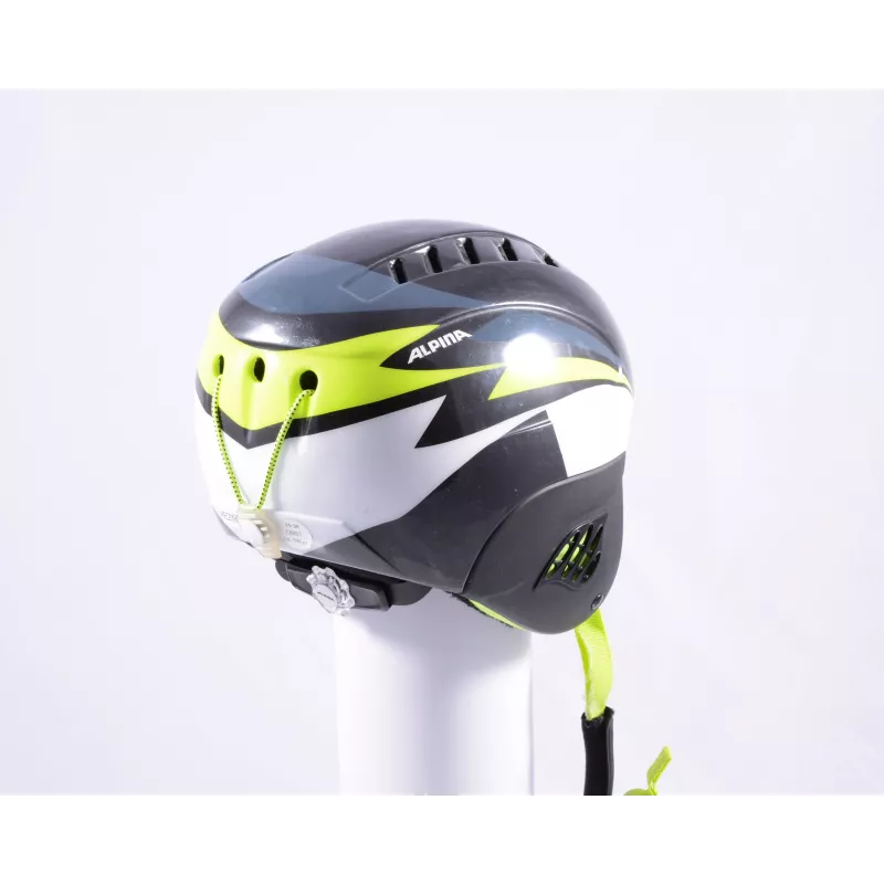 Skihelm/snowboardhelm ALPINA CARAT Black/white/lime, Verstelbaar - Afbeelding 2