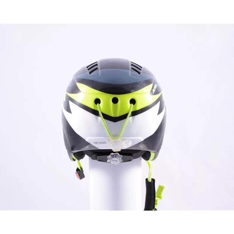 Skihelm/snowboardhelm ALPINA CARAT Black/white/lime, Verstelbaar - Afbeelding 3