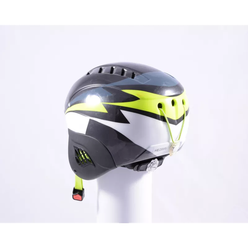 Skihelm/snowboardhelm ALPINA CARAT Black/white/lime, Verstelbaar - Afbeelding 4