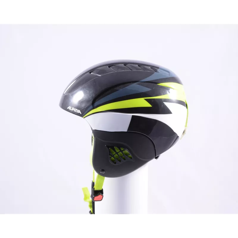 Skihelm/snowboardhelm ALPINA CARAT Black/white/lime, Verstelbaar - Afbeelding 5