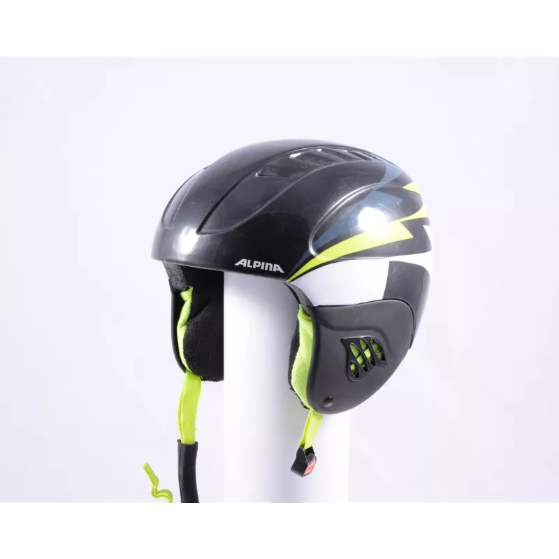 Skihelm/snowboardhelm ALPINA CARAT Black/white/lime, Verstelbaar - Afbeelding 6
