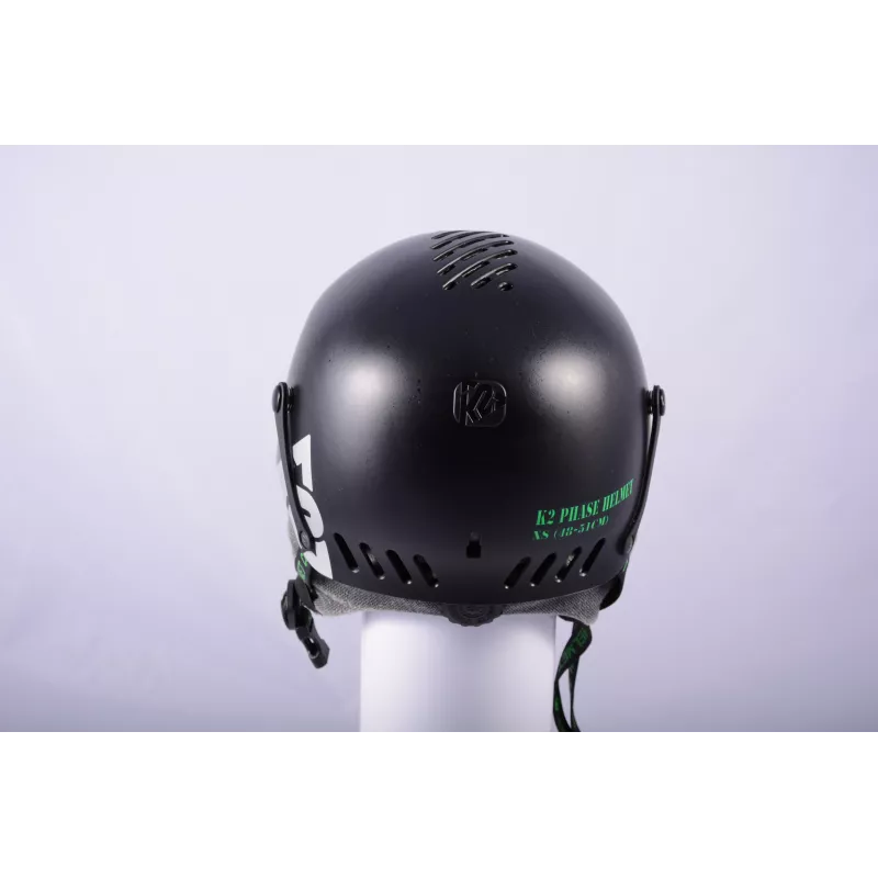 Skihelm/snowboardhelm K2 PHASE, BLACK/green, Verstelbaar ( TOP Staat ) - Afbeelding 3