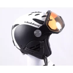 Skihelm/snowboardhelm SLOKKER BALO, White/black, Verstelbaar ( NIEUW )