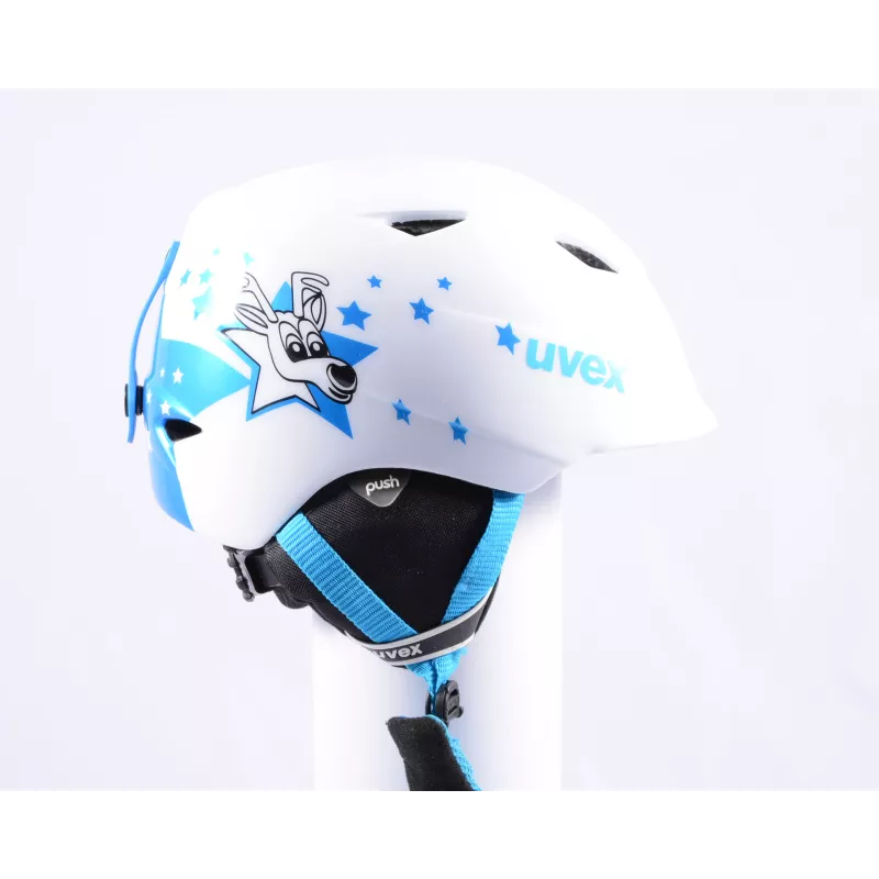 Skihelm/snowboardhelm UVEX AIRWING 2 BLUESTAR, White/blue, Verstelbaar