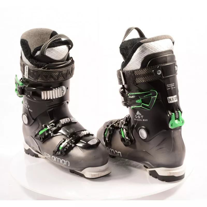 Skischoenen SALOMON QUEST ACCESS R80, Ratchet Buckle, SKI/WALK, MAGNESIUM Backbone, RATCHET Buckle, BLACK/green - Afbeelding 5