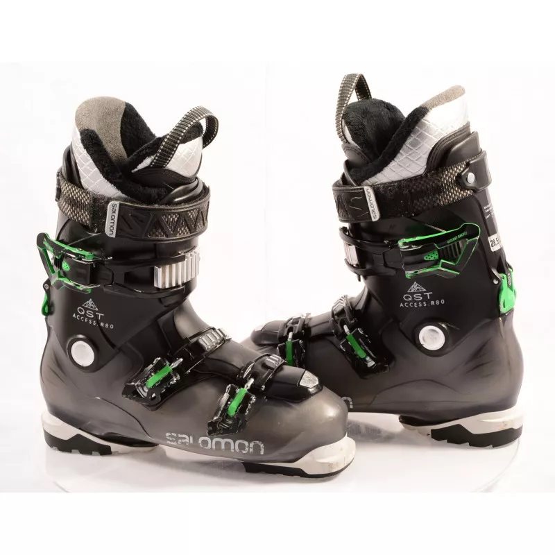 Skischoenen SALOMON QUEST ACCESS R80, Ratchet Buckle, SKI/WALK, MAGNESIUM Backbone, RATCHET Buckle, BLACK/green