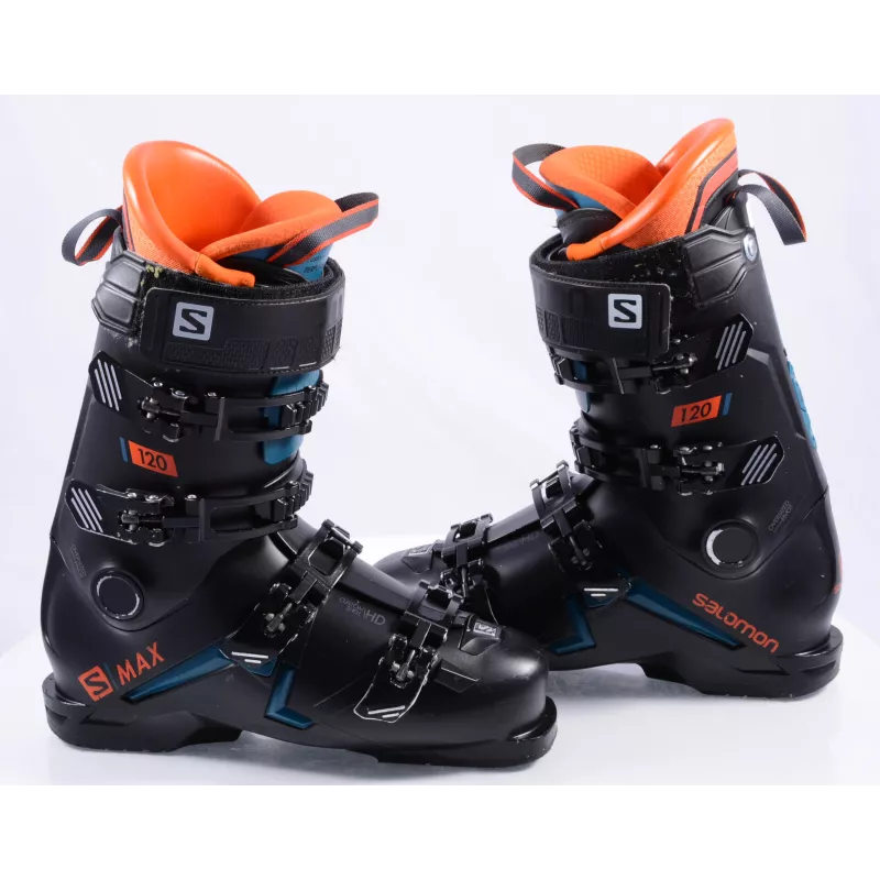 Skischoenen SALOMON S/MAX 120, Custom Shell HD, Coreframe, Sense Amplifier, BLACK/orange - Afbeelding 2