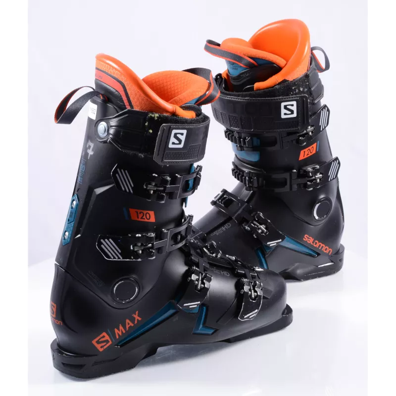Skischoenen SALOMON S/MAX 120, Custom Shell HD, Coreframe, Sense Amplifier, BLACK/orange - Afbeelding 3