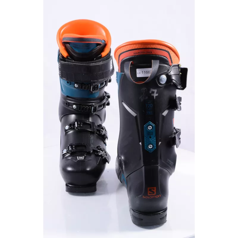 Skischoenen SALOMON S/MAX 120, Custom Shell HD, Coreframe, Sense Amplifier, BLACK/orange - Afbeelding 4