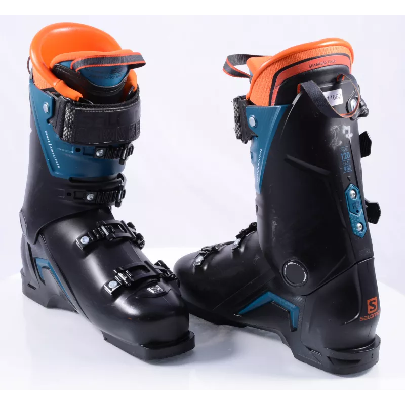 Skischoenen SALOMON S/MAX 120, Custom Shell HD, Coreframe, Sense Amplifier, BLACK/orange - Afbeelding 5