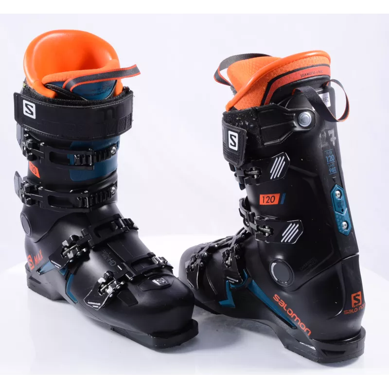 Skischoenen SALOMON S/MAX 120, Custom Shell HD, Coreframe, Sense Amplifier, BLACK/orange - Afbeelding 7