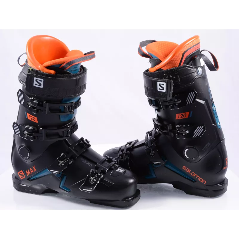 Skischoenen SALOMON S/MAX 120, Custom Shell HD, Coreframe, Sense Amplifier, BLACK/orange