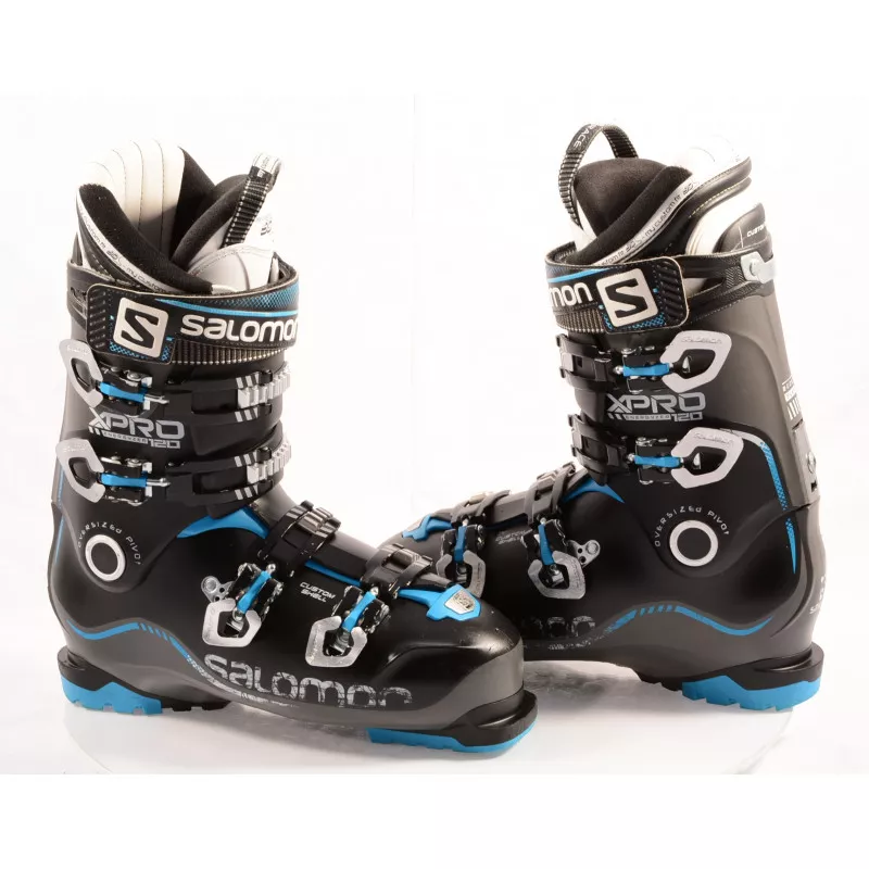 Skischoenen SALOMON X PRO 120 BLUE/black, MY CUSTOM FIT 3D Race, OVERSIZED Pivot, CUSTOM SHELL, BOOST Flex ( TOP Staat )