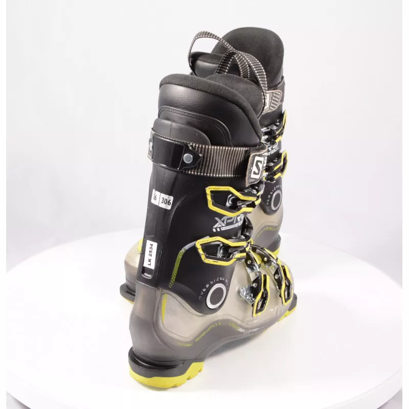 Skischoenen SALOMON X PRO R80 WIDE, BLACK/yellow, OVERSIZED PIVOT, EXTENDED Lever, 3D Buckle, Micro, Macro - Afbeelding 3