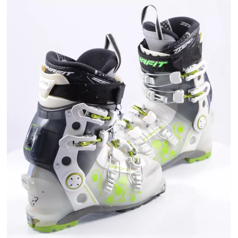 Toerski Skischoenen DYNAFIT ZZERO 4U, TLT, High TF Foam, Power Stringer, Micro, White/black/green ( Zoals NIEUW ) - Afbeelding 3